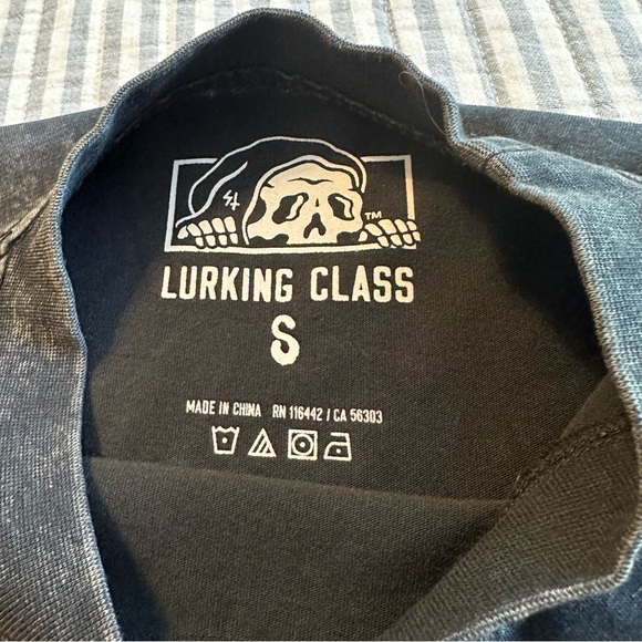 Lurking Class by Sketchy Tank Metal Scythe 2Fer Black Long Sleeve T-Shirt Small - Picture 7 of 10